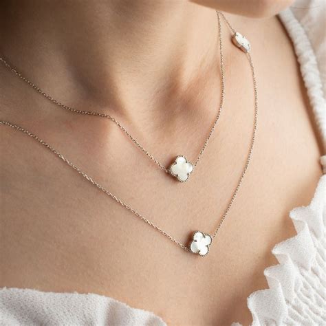 van cleef dior clover necklace|van Cleef open clover necklace.